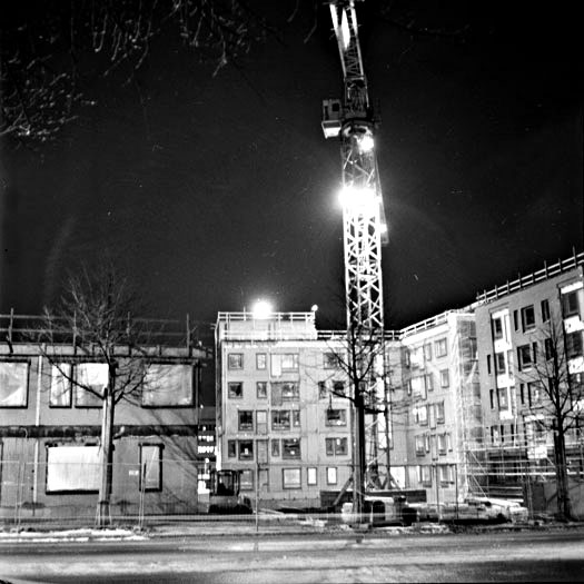 Nocturnal construction site
