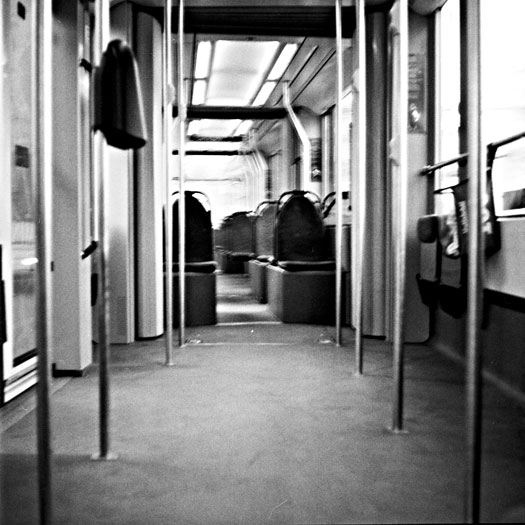 Empty tram